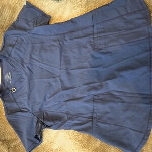 Infinity Navy Blue Scrub Top